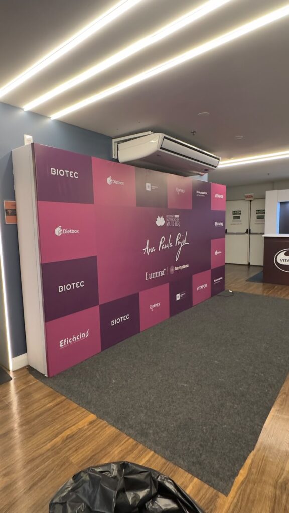 Stand personalizado montado pela Totale na 3ª edição do Meeting Nutrição da Mulher