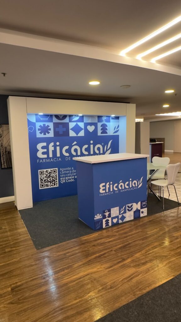 Estrutura preparada pela Totale para expositores do Meeting Nutrição da Mulher