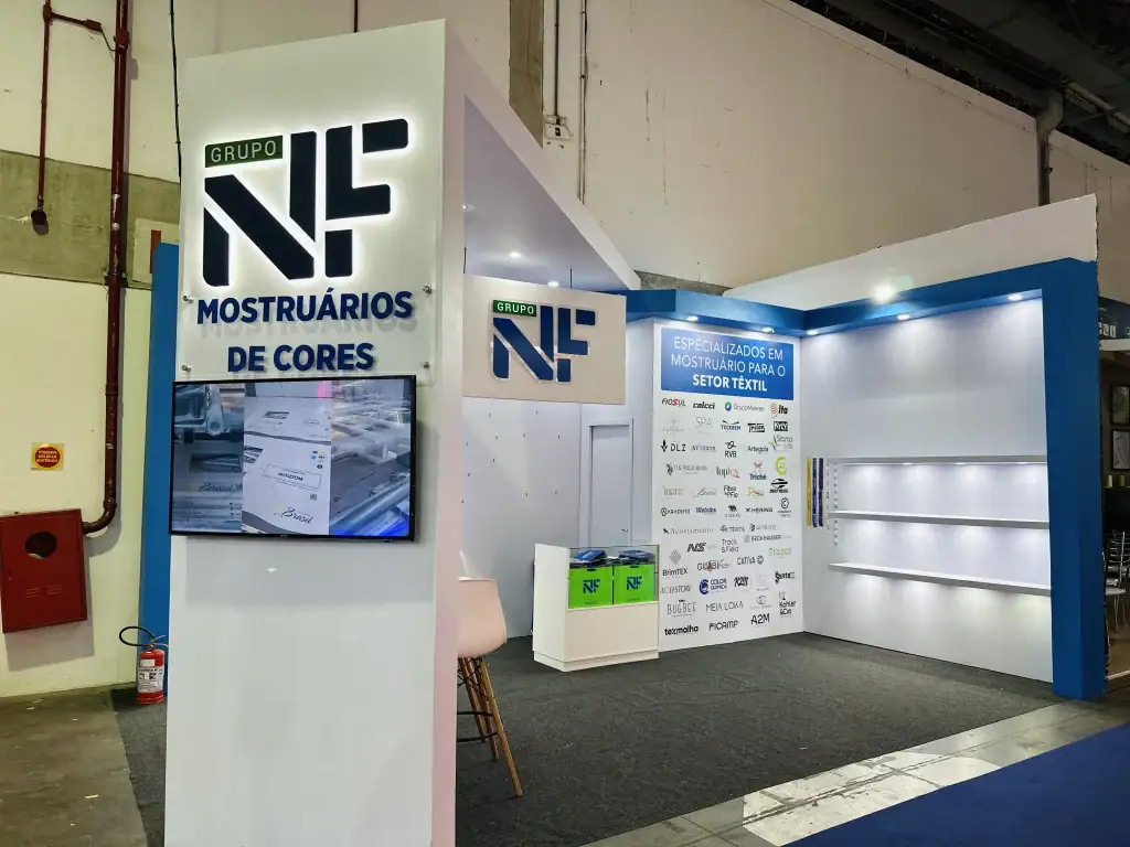 Estrutura de stand personalizada montada pela Totale na Febratex 2026